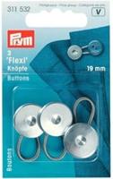 Prym Flexi-knopen met Lus Zilver 19 mm