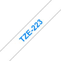 Labeltape Brother TZe, TZ TZe-223 Kunststof Tapekleur: Wit Tekstkleur:Blauw 9 mm 8 m