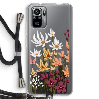Painted wildflowers: Xiaomi Redmi Note 10S Transparant Hoesje met koord