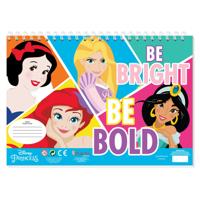 Disney prinses kleurplaten met stencil en stickervel
