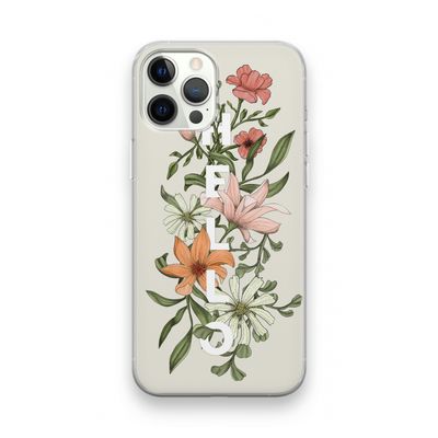Hello bloemen: iPhone 12 Pro Transparant Hoesje