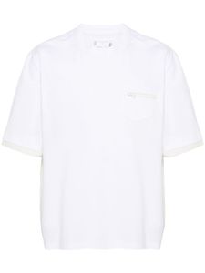 sacai t-shirt à design à empiècements - Blanc