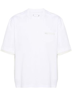 sacai t-shirt à design à empiècements - Blanc
