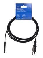SAVIO Voedingskabel 2pin (M) 3m CL-105 Zwart