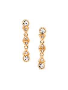 Susan Caplan Vintage swarovski drop earrings - Métallisé