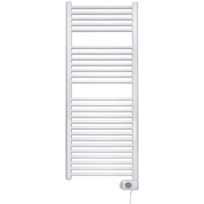 Zehnder Aura E elektrische handdoekradiator 122.6x50cm 750watt 230 volt | 50 Hz Staal Wit glans pbez-120-50-mq