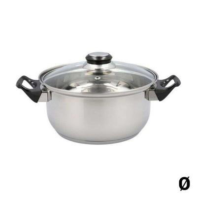 Kookpot met Glazen Deksel Quid Habitat Afmetingen 26 cm