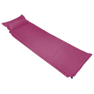 vidaXL Luchtmatras met kussen opblaasbaar 66x200 cm roze