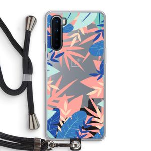 Tropisch: OnePlus Nord Transparant Hoesje met koord