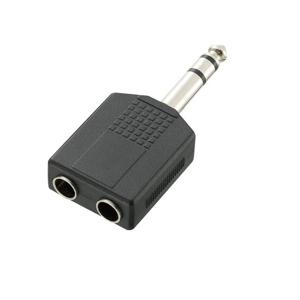 SpeaKa Professional SP-7870192 Jackplug Audio Y-adapter [1x Jackplug male 6,3 mm - 2x Jackplug female 6,3 mm] Zwart