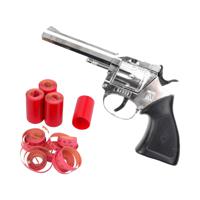 Cowboy speelgoed revolver/pistool - metaal - 100 schots platte plaffertjes - met 2400 shots set