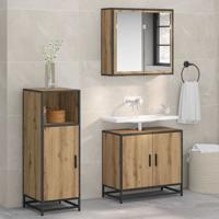 Badkamer Kast artisanaal eikenkleurig 35 x 37,5 x 100 cm