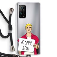Gimme a call: Xiaomi Mi 10T 5G Transparant Hoesje met koord