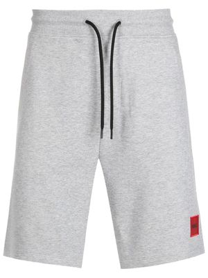 HUGO short à taille à lien de resserrage - Gris