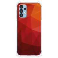 Shockproof Case voor Samsung Galaxy A13 (4G) Polygon Red - thumbnail