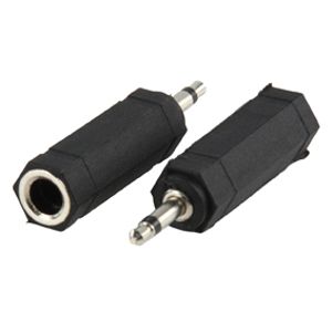 Valueline AC-004 kabeladapter/verloopstukje 3.5mm 6.35mm Zwart