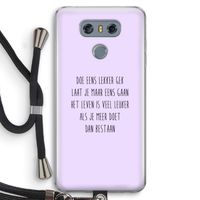 Gek: LG G6 Transparant Hoesje met koord