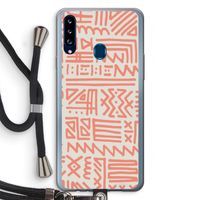 Marrakech Pink: Samsung Galaxy A20s Transparant Hoesje met koord
