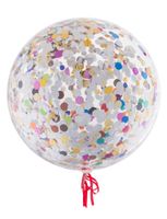 Bubbel ballon met confetti mix - thumbnail
