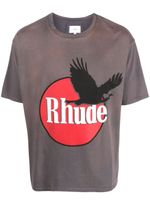 RHUDE t-shirt en coton à logo imprimé - Gris - thumbnail