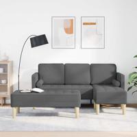 Bankstel 2 pcs Donkergrijs 173 x 131 x 67 cm Stof