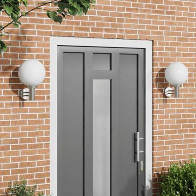 Buitenwandlampen 2 pcs Zilver 28 x 25 x 38 cm Roestvrij staal