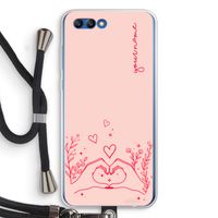 Love is in the air: Honor 10 Transparant Hoesje met koord