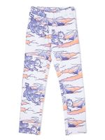 Kenzo Kids legging à imprimé graphique - Blanc - thumbnail