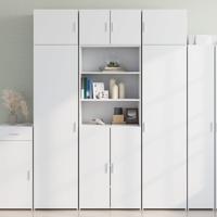 Opbergkast 70x42,5x225 cm bewerkt hout wit
