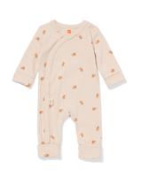 HEMA Newborn Meegroeijumpsuit Rib Beren Ecru (ecru)