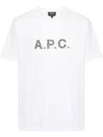 A.P.C. t-shirt en coton à logo imprimé - Blanc