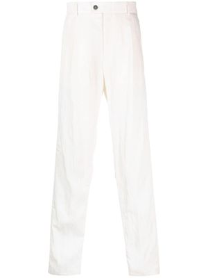 Giorgio Armani pantalon droit à effet froissé - Tons neutres