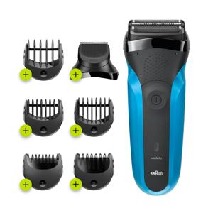 Braun Series 3 310BT Scheerapparaat met scheerblad Trimmer Zwart, Blauw