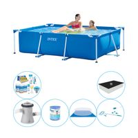 Intex Frame Pool Rechthoekig 220x150x60 cm - Zwembad Combinatie Set - thumbnail