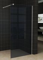 Saqu Subtly douchewand excl. muurprofiel 118,5x200cm Rookglas