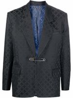 Charles Jeffrey Loverboy blazer en jacquard à détails de pins - Noir