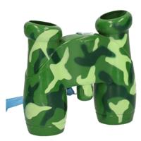 Speelgoed verrekijker voor kinderen - camouflage groen - jungle explorer accessoires - 12 x 11 cm