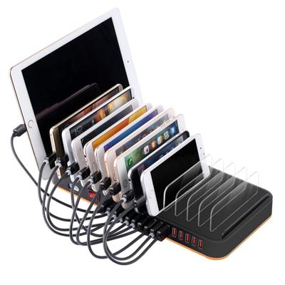 WLX-815 75W 15 poorten USB snel opladen Dock slimme lader met telefoon & Tablet houder AC100-240V