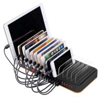WLX-815 75W 15 poorten USB snel opladen Dock slimme lader met telefoon & Tablet houder AC100-240V