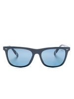 Polo Ralph Lauren lunettes de soleil carrées à effet écailles de tortue - Bleu