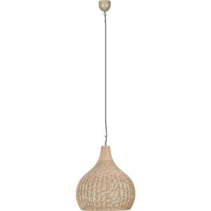 LED Hanglamp - Hangverlichting - Trion Jen - E27 Fitting - 1-lichts - Rond - 54 cm - Bruin - Jute