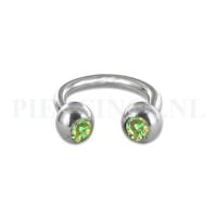 Circulair barbell 1.6 mm groen Circulair barbell 1.6 mm groen