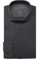 Pure Functional Slim Fit Jersey shirt grijs/blauw, Pied De Poule - thumbnail