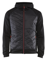 Blåkläder Hybride sweater 34632526 | Zwart/Rood | Maat L - 7330509713396