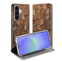 Samsung Galaxy A37 Smart Cover Hoesje Wooden Cubes