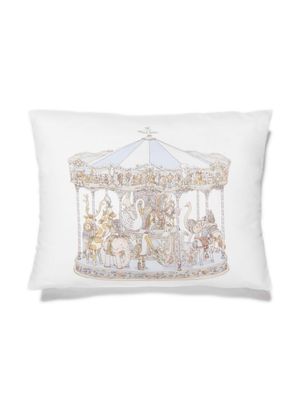 Atelier Choux coussin satiné imprimé - Blanc