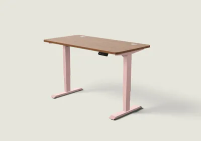 Desktronic HomePro bureau Zachtroze / Walnoot / 140x70 cm