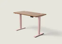 Desktronic HomePro bureau Zachtroze / Walnoot / 140x70 cm