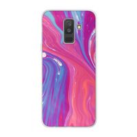 Paarse stroom: Samsung Galaxy A6 Plus (2018) Transparant Hoesje