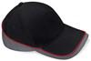 Beechfield CB171 Teamwear Competition Cap - Black/Graphite Grey/Classic Red - One Size